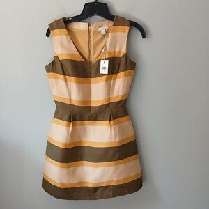 Fossil Eliza‎ Dress Size 0 Mini Dress Cotton Silk Striped Pockets Lined NWT $168